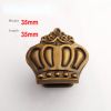 Set of 3 [Coffee Brown]Crown Zinc Alloy Drawer Handles/Pulls/Decors(1.37*1.37'')