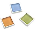 Set of 3 Modern Square Zinc Alloy Drawer Handles/Pulls/Knobs,3 Colors,2.85*2.8CM