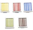 Set of 5 Colorful Stripe Square Zinc Alloy Drawer Handles/Pulls/Knobs,2.85*2.8CM