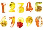 Set of 10 Cartoon Numbers 0-9 Resin Drawer Handles Cabinet Knobs Kids Room Decor