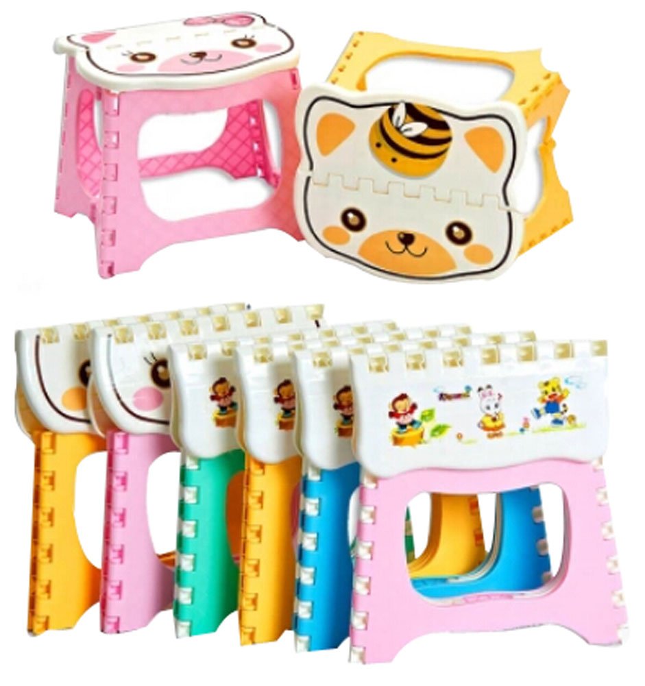 Children's Cartoon Folding Stool Portable Folding Chairs Outdoor Random color