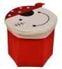 Storage Ottoman Collapsible Foldable Foot Rest Cartoon Storag Ottoman RED
