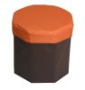 Storage Ottoman Collapsible Foldable Kids' Round Storag Ottoman ORANGE