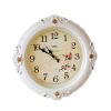 White Fashion Hanging Clock Creative Europe Style Sound Off Clock 16""