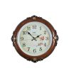 Woodiness Fashion Hanging Clock Creative Europe Style Sound Off Clock 16""