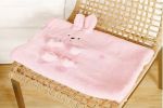 Super Soft Blanket That Can Turn Into A Cartoon When Rolled Up(Pink Rabbits)