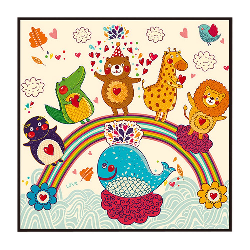 [Rainbow] Decorative Painting Framed Painting Wall Decor Kids Creative Picture