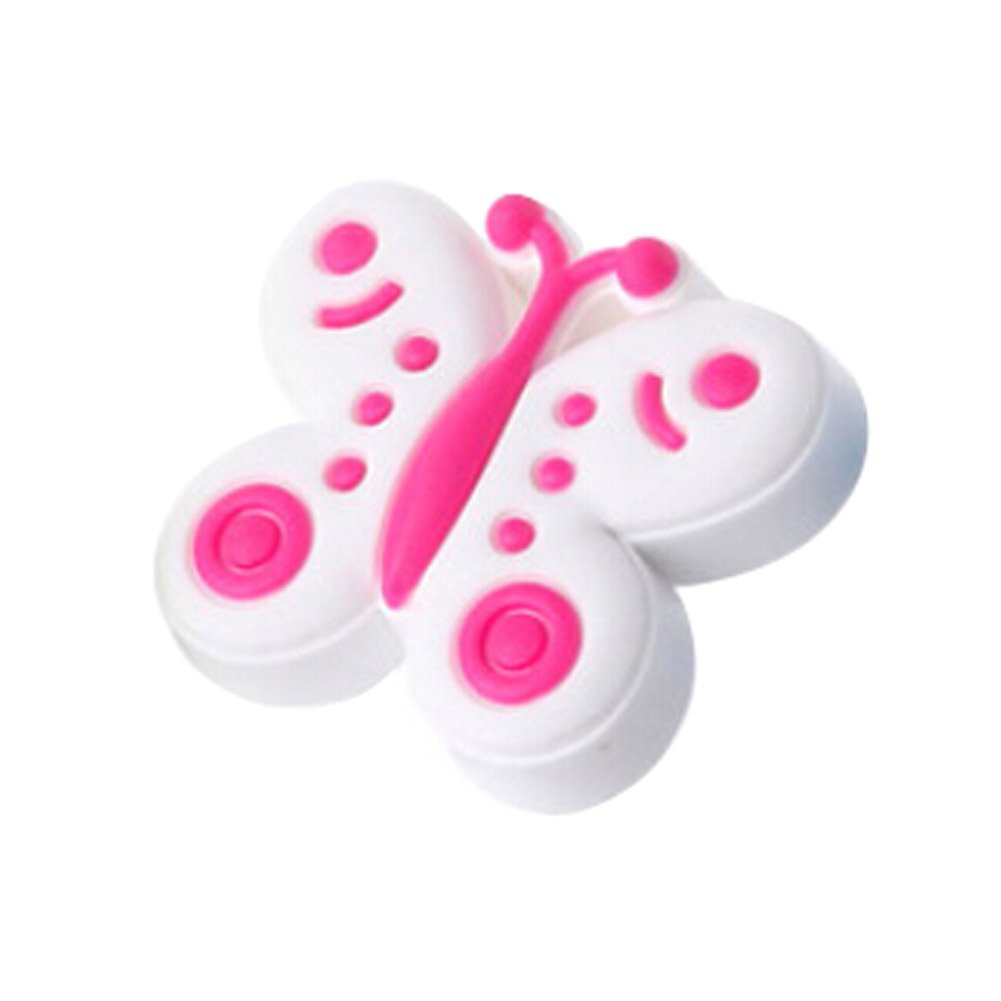 2PCS Children Bedroom Door Handles Cartoon White Butterfly Shape Drawer Handles