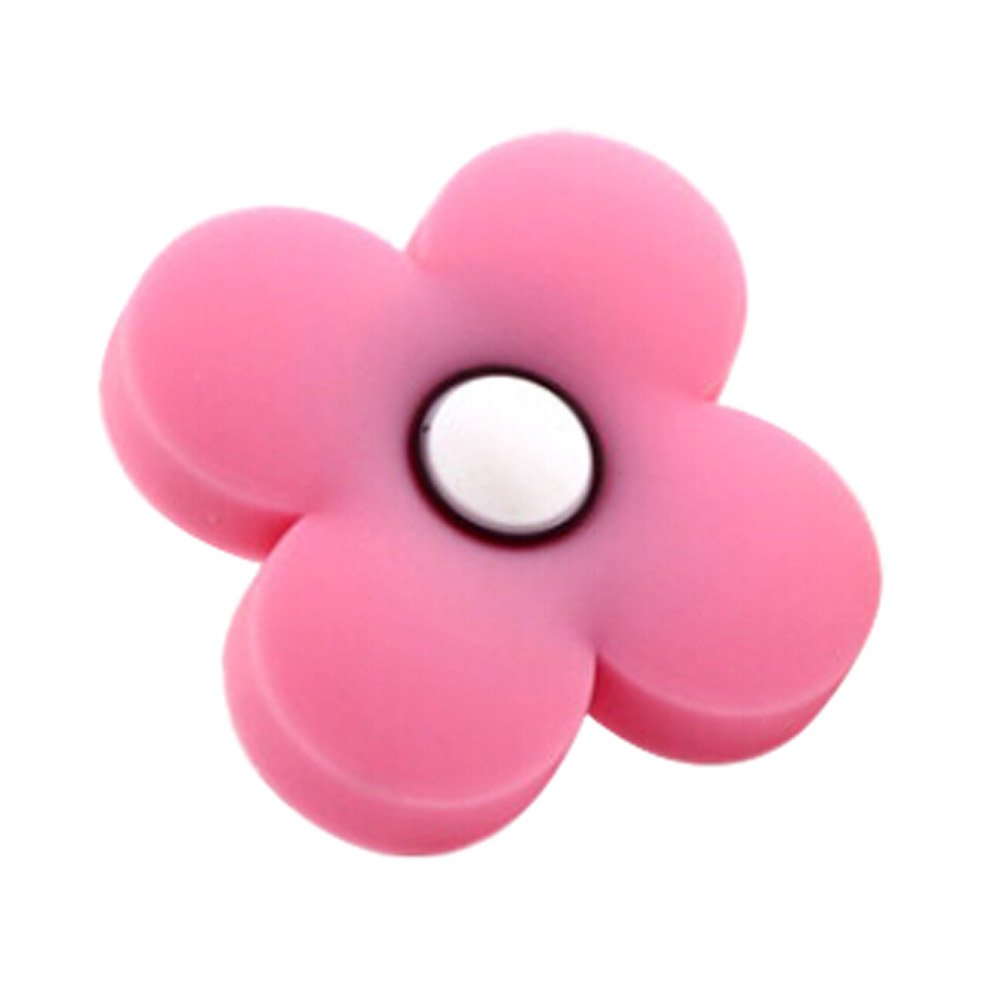 2PCS Beautiful Children Door Handles Solid Pink Flower Shape Drawer Handles