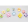 2PCS Beautiful Children Door Handles Solid Blue Flower Shape Drawer Handles