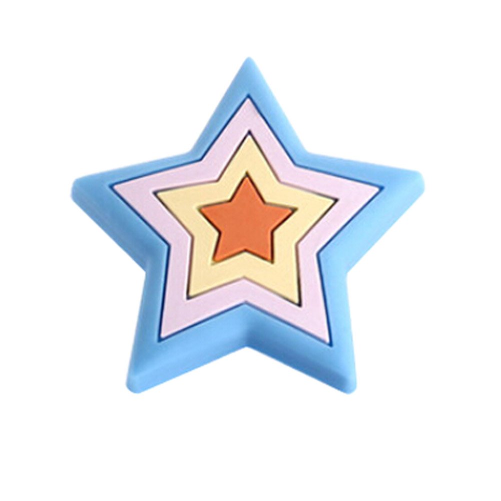 2PCS Creative Children Door Handles Solid Multicolor Star Shape Drawer Handles