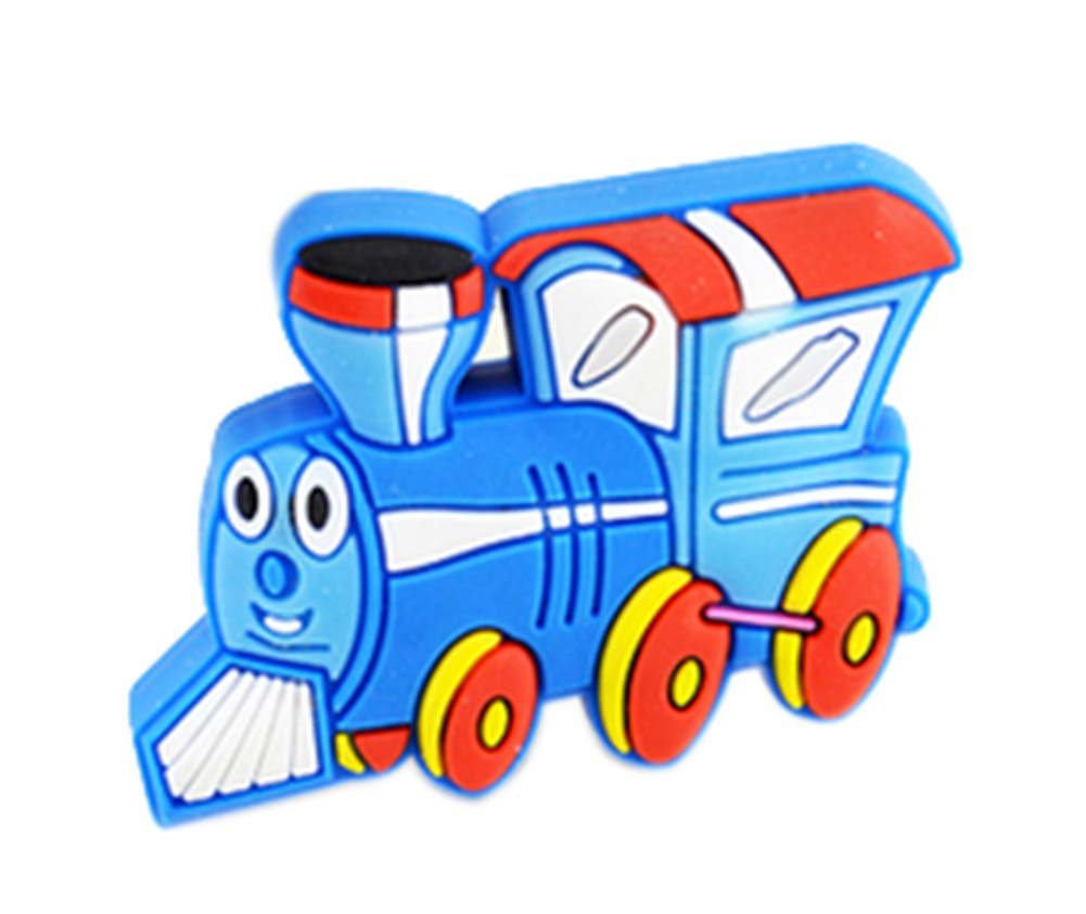 4PCS Lovely Children Door Handles Drawer Handles BLUE Lokomotiv Pattern