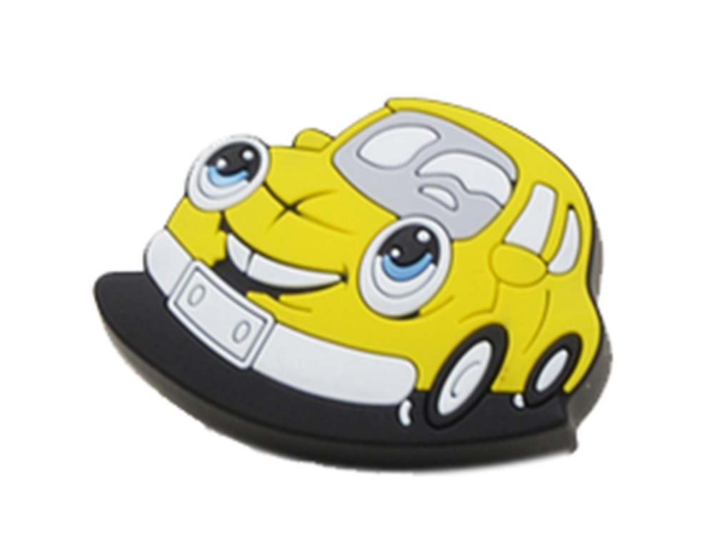 4PCS Lovely Children Door Handles Drawer Handles YELLOW Car Pattern2