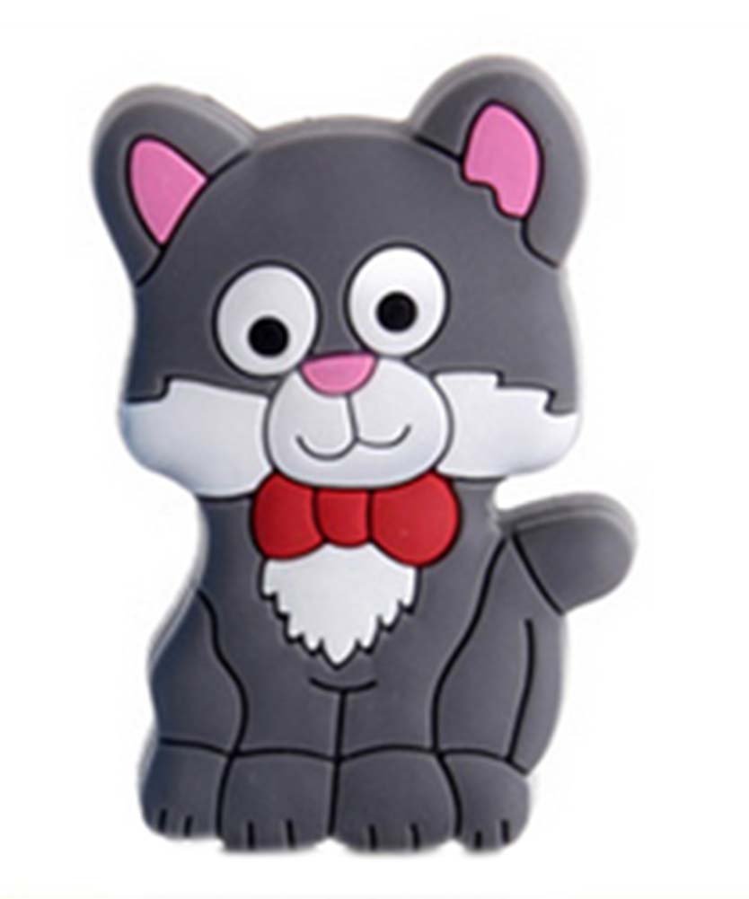 4PCS Cute Children Door Handles Drawer Handles GRAY Kitten