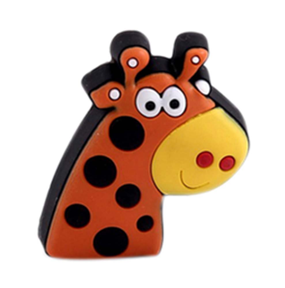 6PCS Cute Children Door Handles Drawer Handles Giraffe Pattern