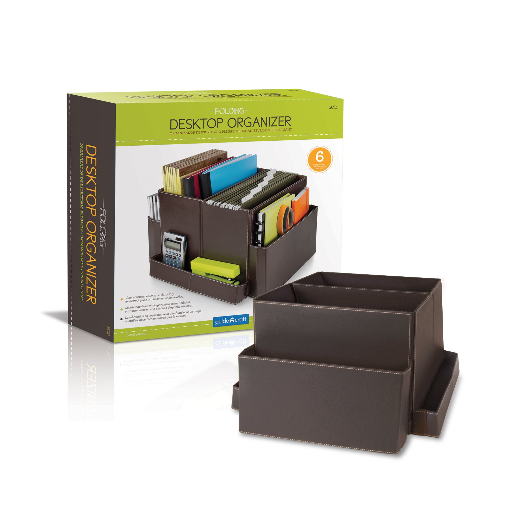 Folding Desk Organizer - Brown