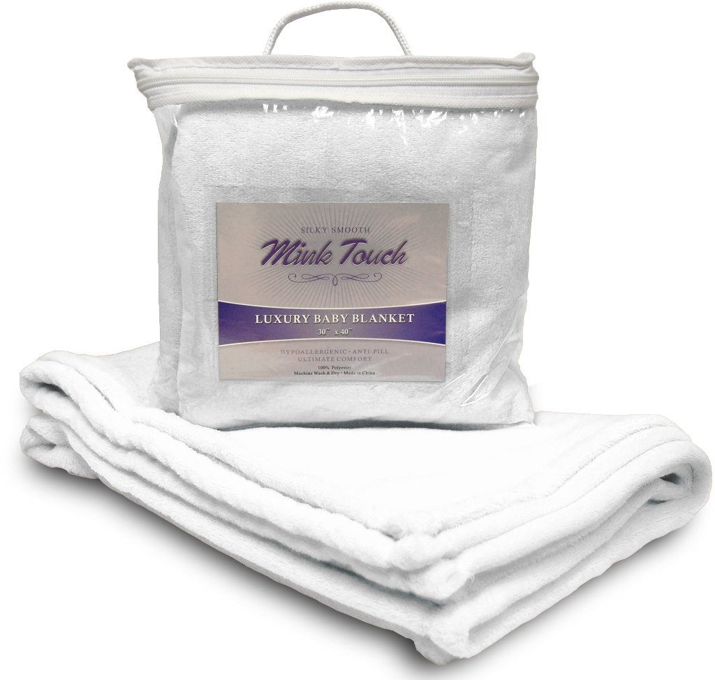 Mink Touch Baby Blanket- Pure White Case Pack 48