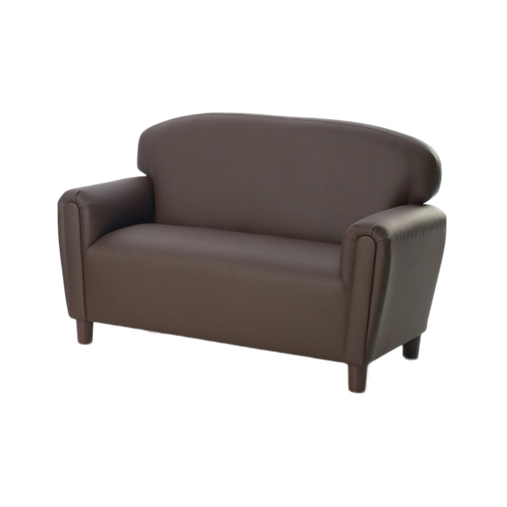 Brand New World ""Just Like Home"" Preschool Enviro-Child Upholstery Chocolate Sofa