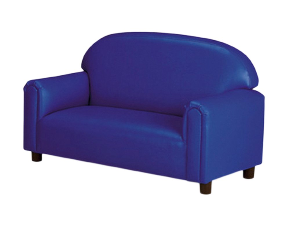 Brand New World ""Just Like Home"" Preschool Vinyl Upholstery Blue Sofa