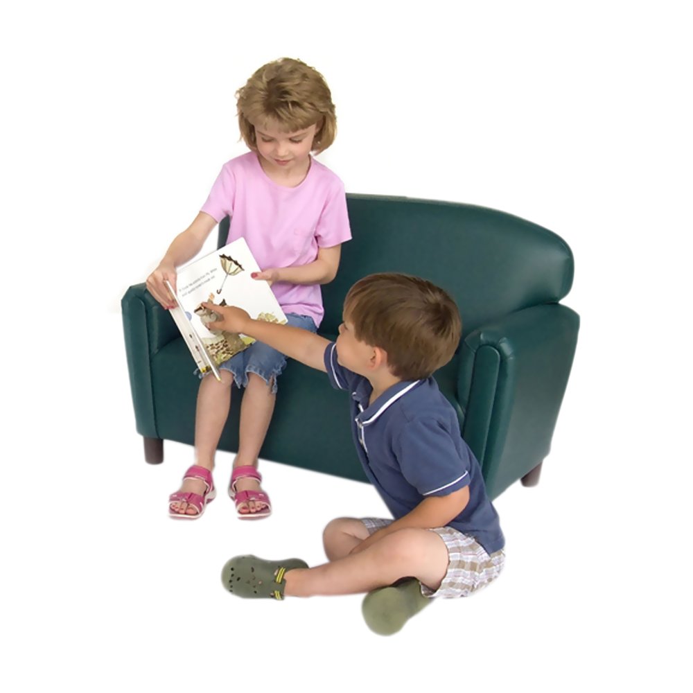 Preschool Vinyl Upholstery Teal Sofa