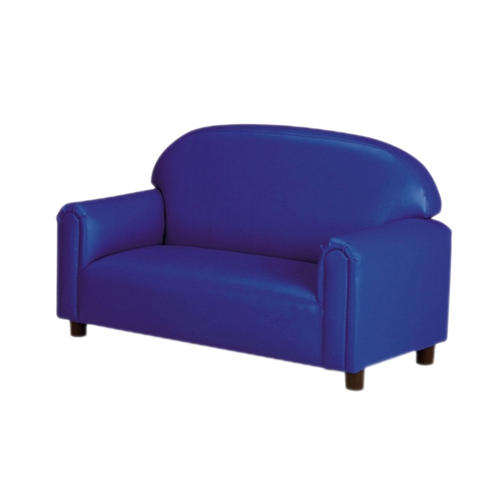 School Age Vinyl Upholstery Blue Sofa