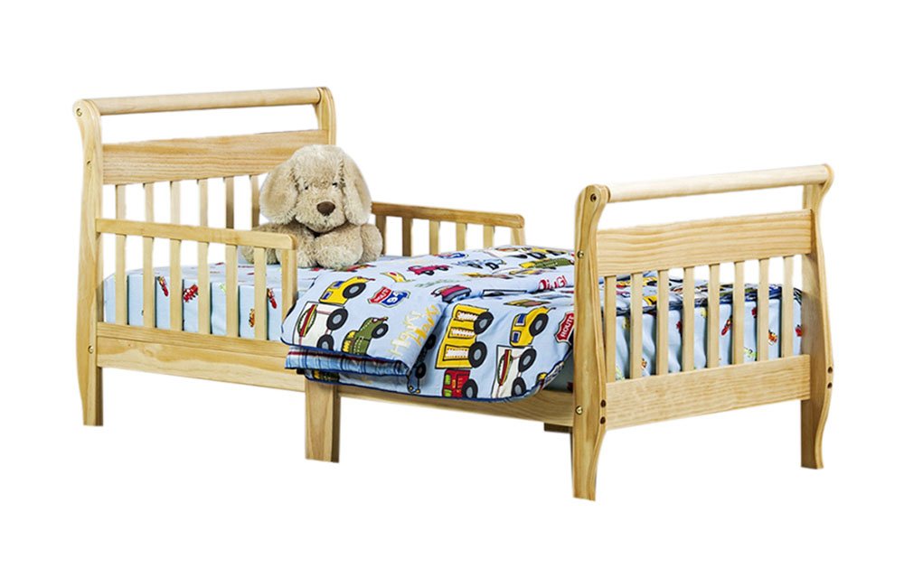 Dream On Me, Sleigh Toddler Bed, Natural
