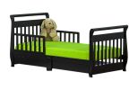 Dream On Me, Sleigh Toddler Bed w/ Storage Drawer, Black