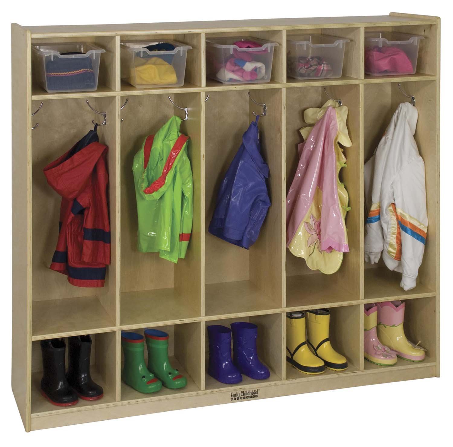 ECR4Kids 5 Section Straight Coat Locker