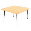 ECR4Kids Adjustable Activity Table - Square 30"" x 30"" ELR-14116-MMYE-TB