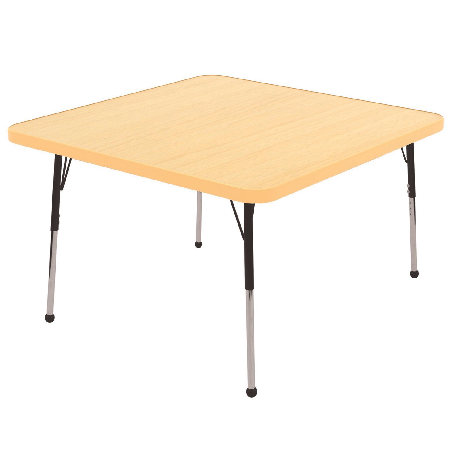 ECR4Kids Adjustable Activity Table - Square 30"" x 30"" ELR-14116-MMYE-TS