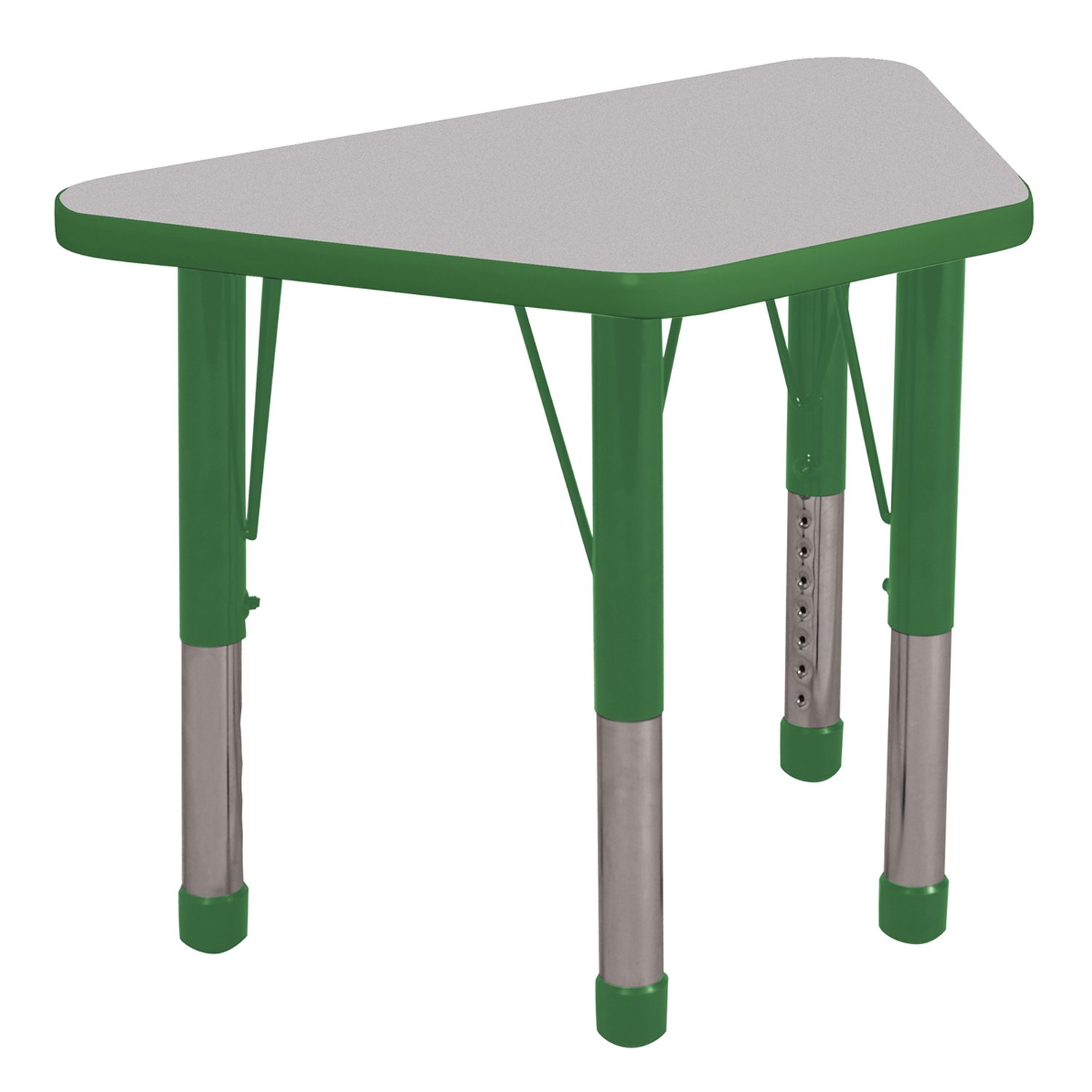 ECR4Kids 18"" x 30"" Adjustable Learning Activity Table, Grey/Green - Chunky