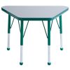 ECR4Kids Adjustable Activity Table - Learning 18"" x 30"" ELR-14118-GGN-TB