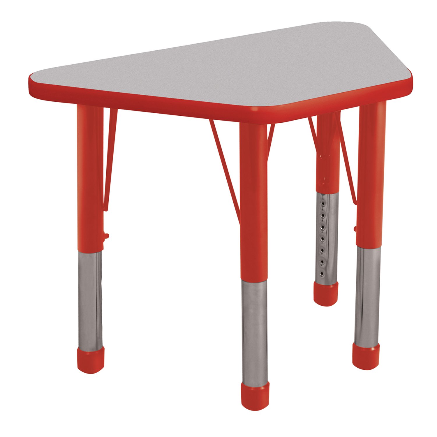ECR4Kids 18"" x 30"" Adjustable Learning Activity Table, Grey/Red - Chunky
