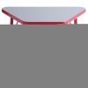 ECR4Kids 18"" x 30"" Adjustable Learning Activity Table, Grey/Red - Standard Leg, Swivel Glide