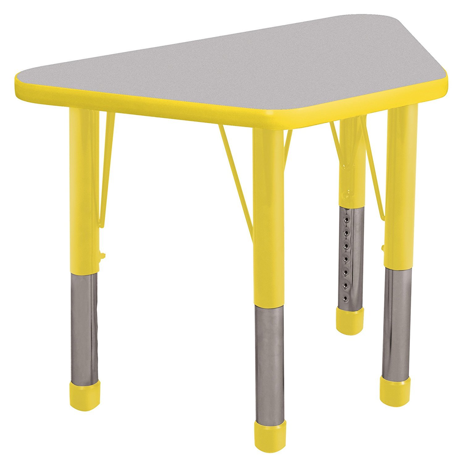 ECR4Kids 18"" x 30"" Adjustable Learning Activity Table, Grey/Yellow - Chunky