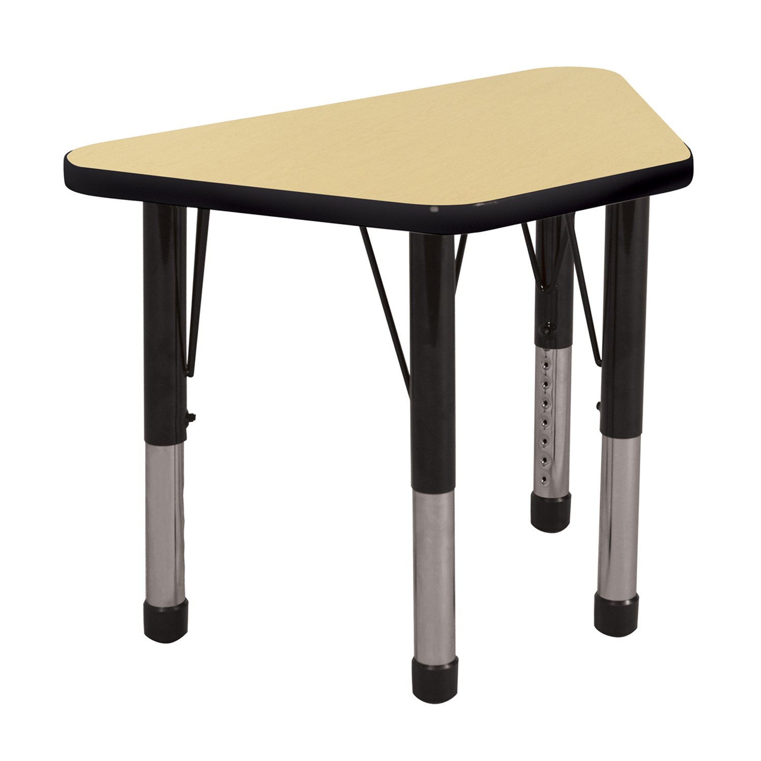 ECR4Kids 18"" x 30"" Adjustable Learning Activity Table, Maple/Black - Chunky