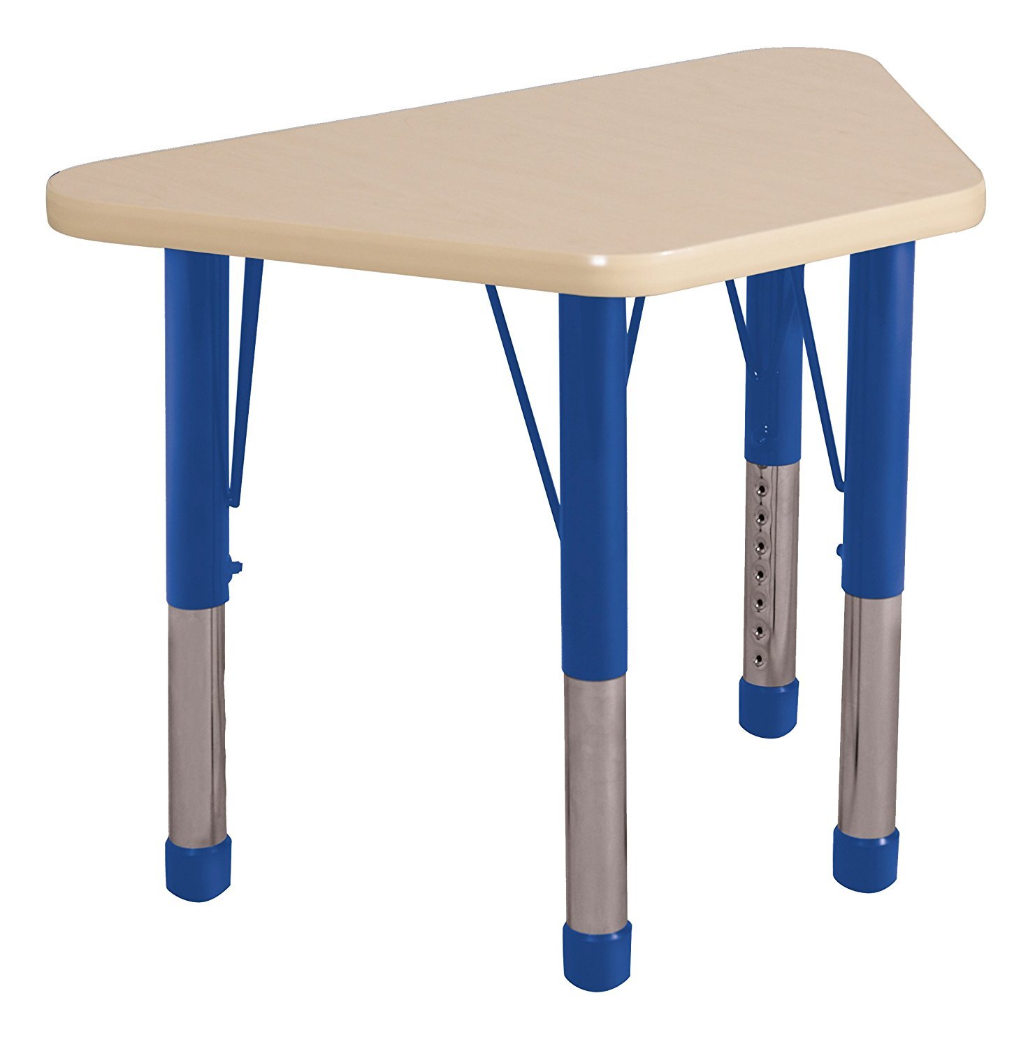 ECR4Kids 18"" x 30"" Adjustable Learning Activity Table, Maple/Blue - Chunky