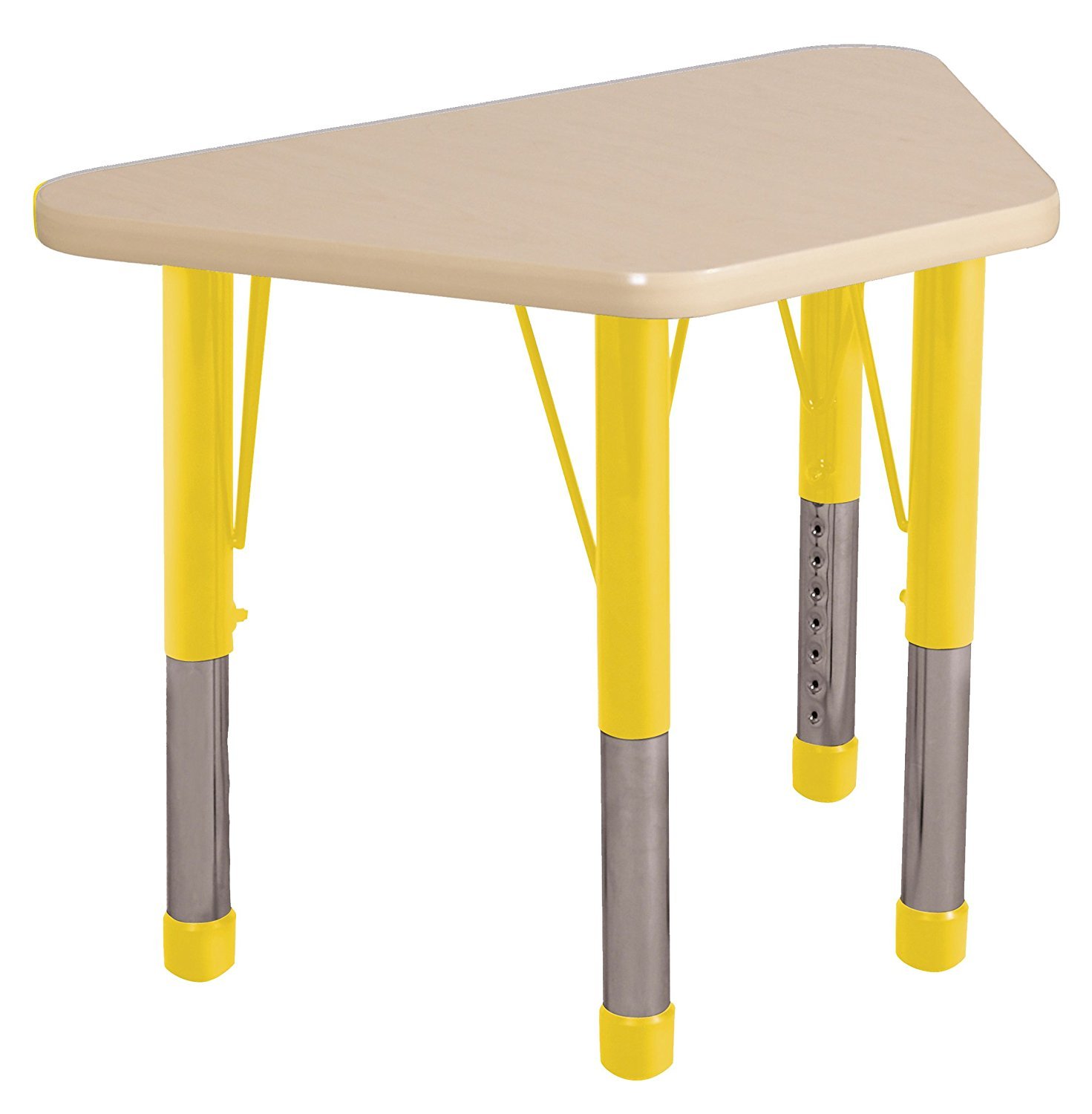 ECR4Kids 18"" x 30"" Adjustable Learning Activity Table, Maple/Yellow - Chunky