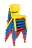 ECR4Kids Preschool Classroom Kids 12"" Assorted Resin Chair Pack 6 Piece