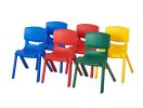 ECR4Kids Preschool Classroom Kids 14"" Assorted Resin Chair Pack 6 Piece