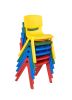 ECR4Kids Preschool Classroom Kids 16"" Assorted Resin Chair Pack 6 Piece