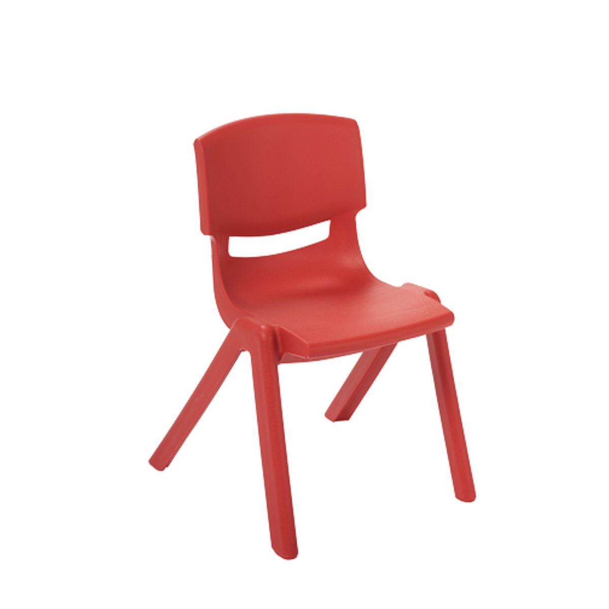 ECR4Kids 14"" Resin Chair Red, 6 Pack