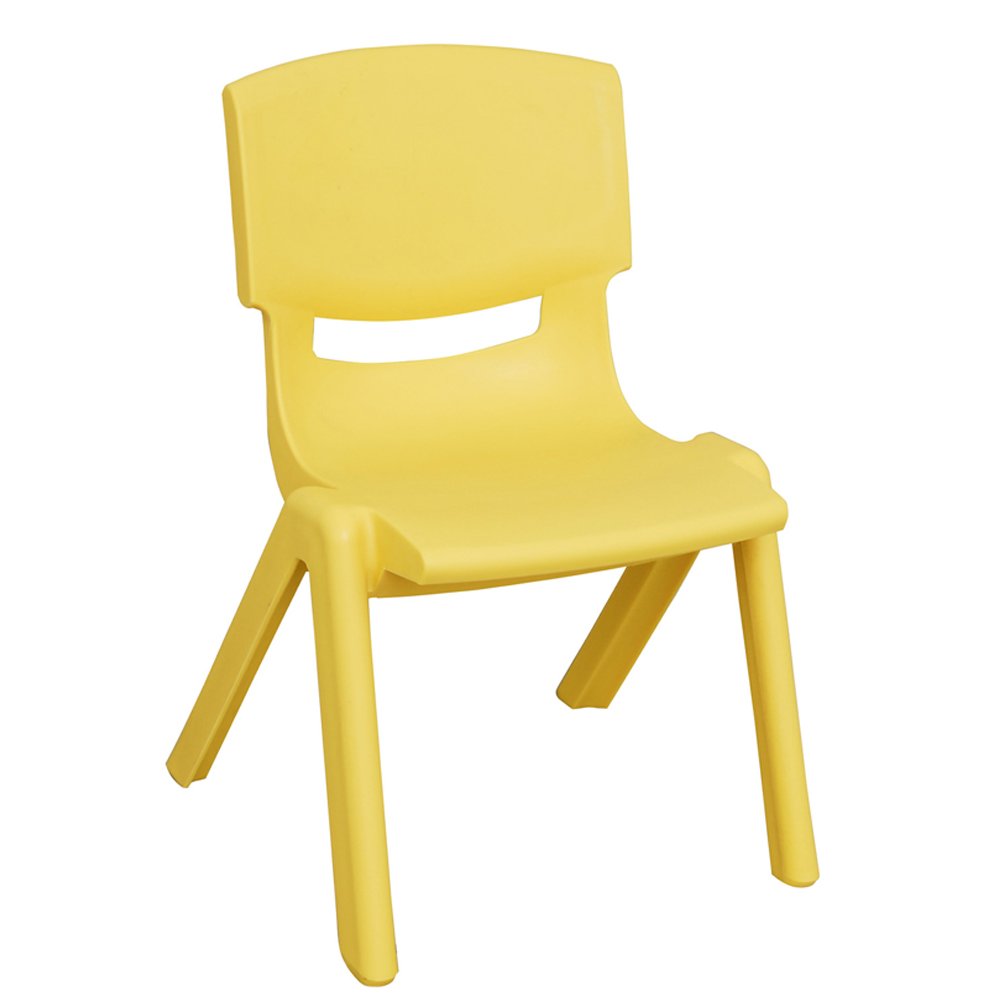 ECR4Kids 14"" Resin Chair Yellow, 6 Pack