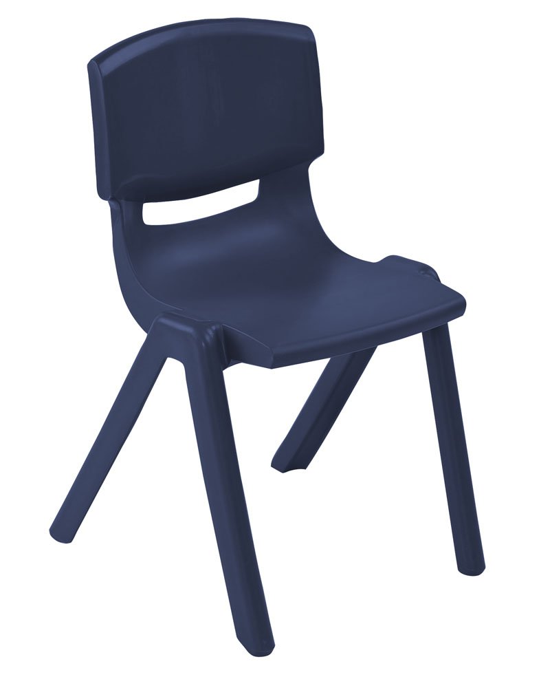 18"" Resin Stack Chair - Navy, 4 Pack
