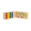 ECR4Kids Fold And Lock 15 Tray Cabinet And 24"" Storage with Assorted Color Scoop Front Bins