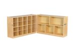 ECR4Kids Home Preschool Fold And Lock 20 Cubby Tray Cabinet with 30"" Storage