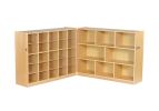 ECR4Kids Fold And Lock 25 Cubby Tray Cabinet with 36"" Storage