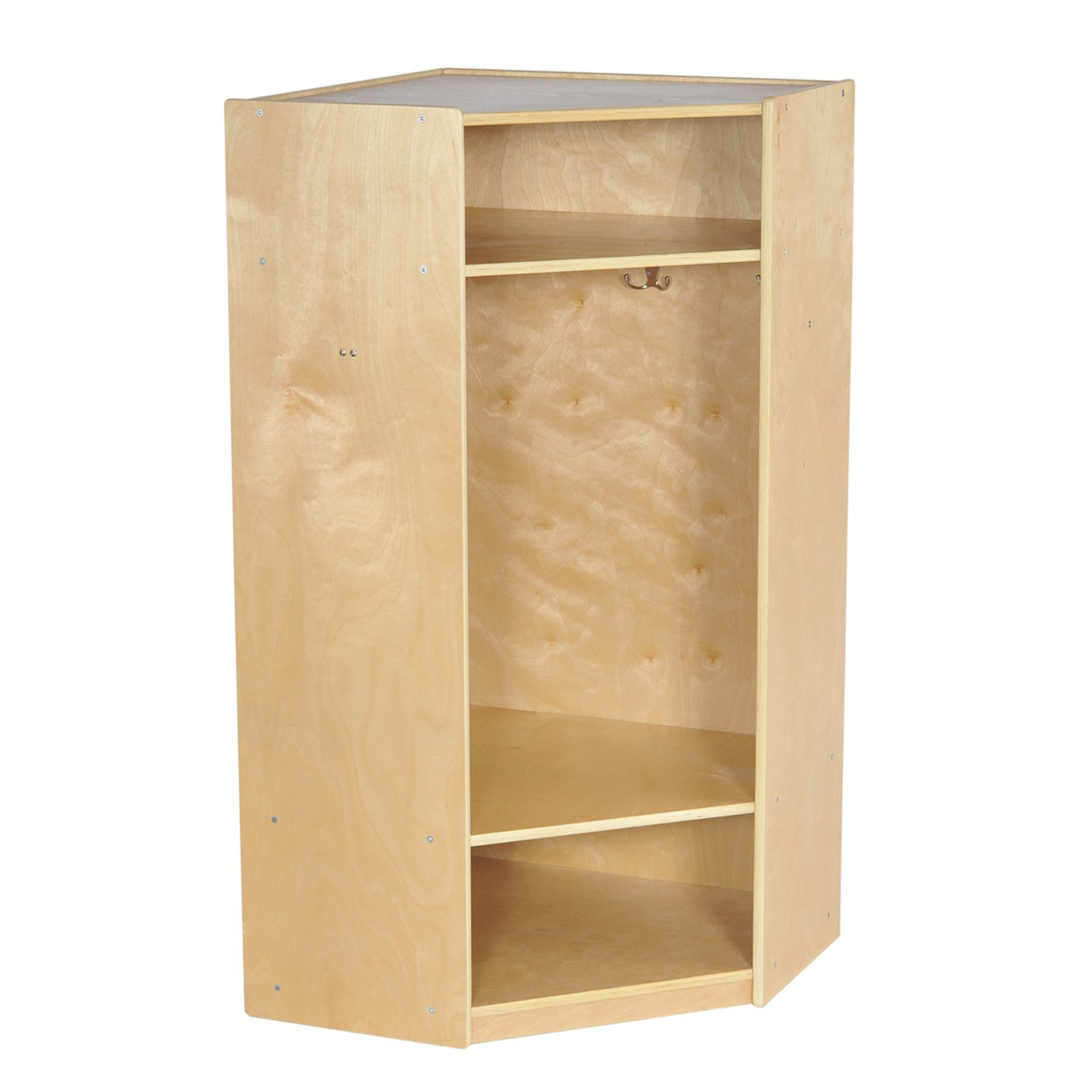 ECR4Kids Corner Section Birch Straight Coat Locker