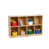ECR4Kids Home Preschool Birch 8 Compartment Backpack Storage Cubby Unit