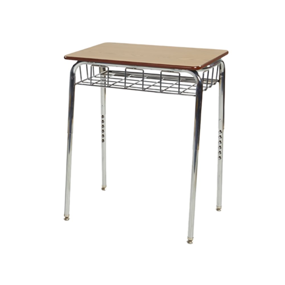 ECR4Kids Home School Open Front Desk with Chrome Book Basket - 2 Pack